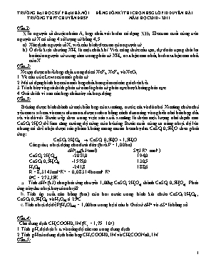 Đề nguồn kì thi chọn học sinh giỏi lớp 10 Duyên hải năm học 2010 - 2011 trường THPT chuyên ĐHSP